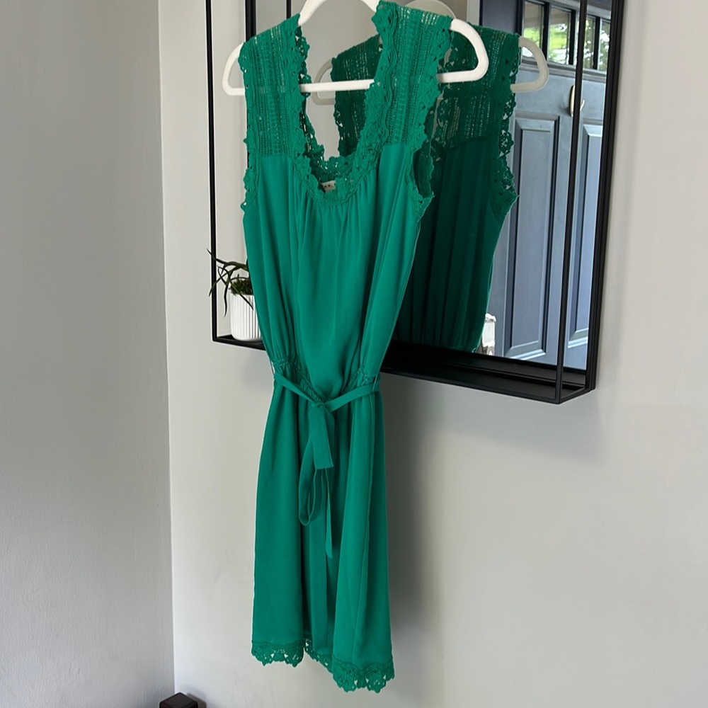 Bright Green Max Studio MIDI Dress Size S
